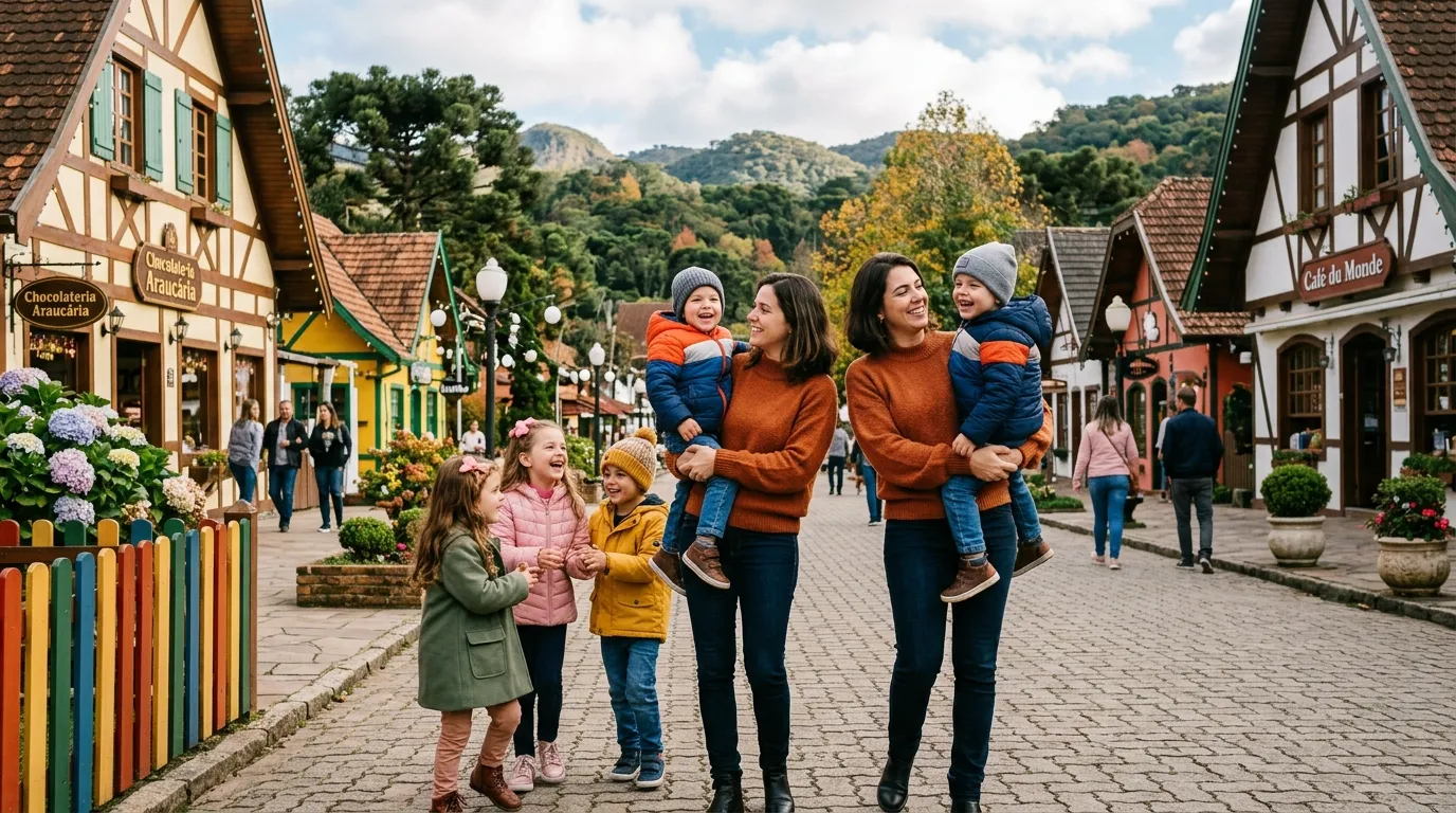 Campos do Jordão com crianças